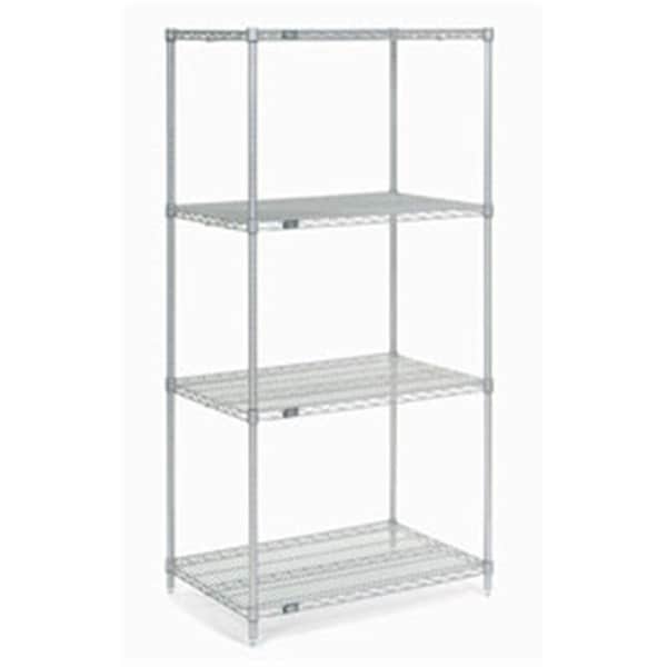 Designed To Furnish Nexel Chrome Wire Shelving - Chrome - 30 x 21 x 74 in. DE3495688 - main